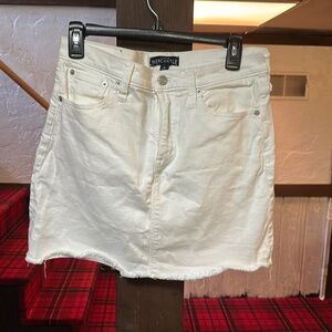J. Crew White Jean Skirt